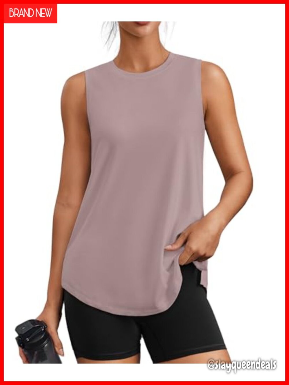 Workout Tank Top UPF 50+ Side Slits Athletic Gym Shirt